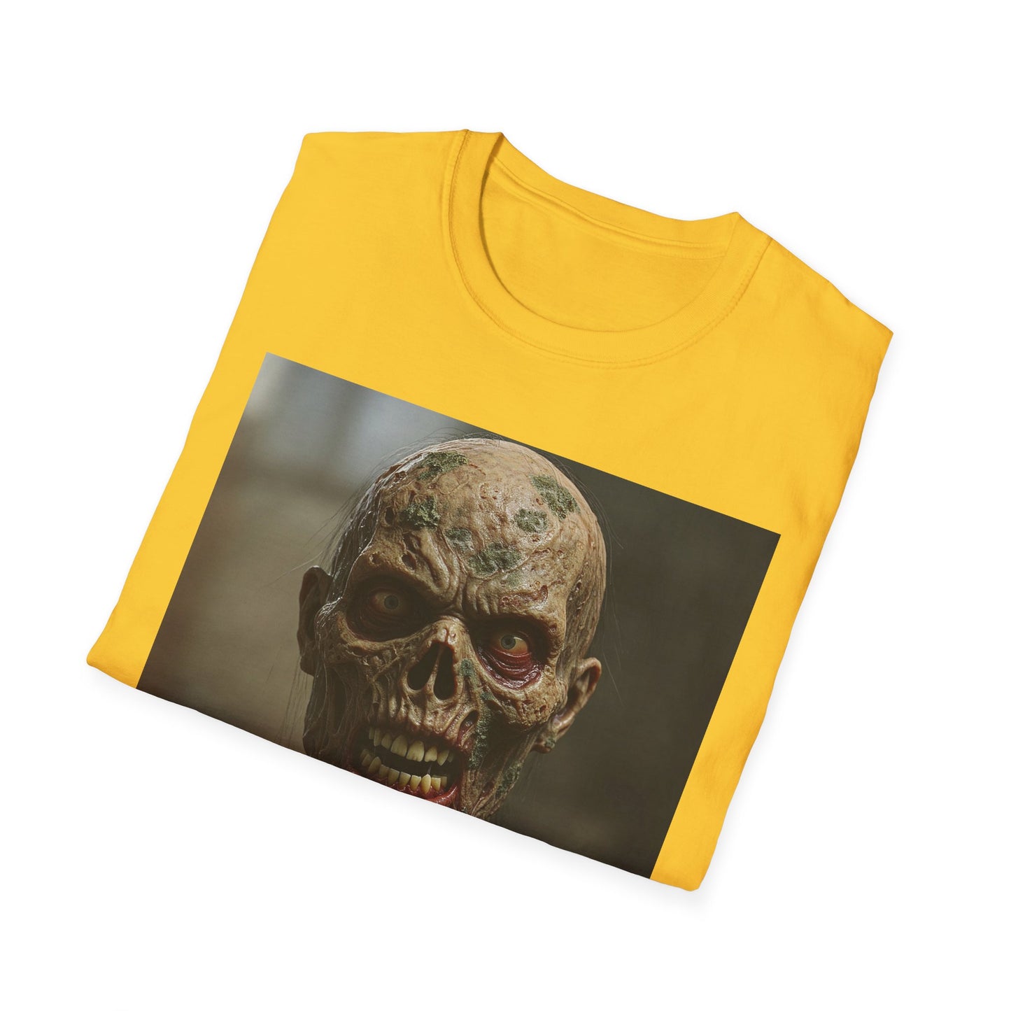 Apocalyptic Portrait Tee, bold, decaying zombie graphic