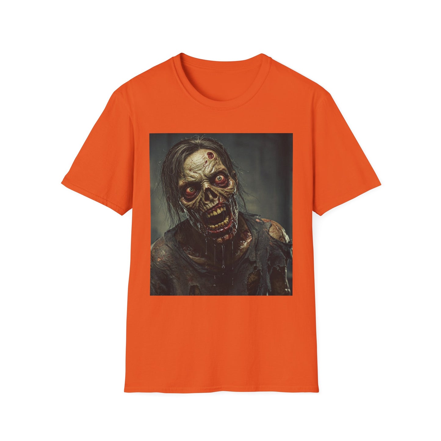 Apocalyptic Portrait Tee, bold, decaying zombie graphic