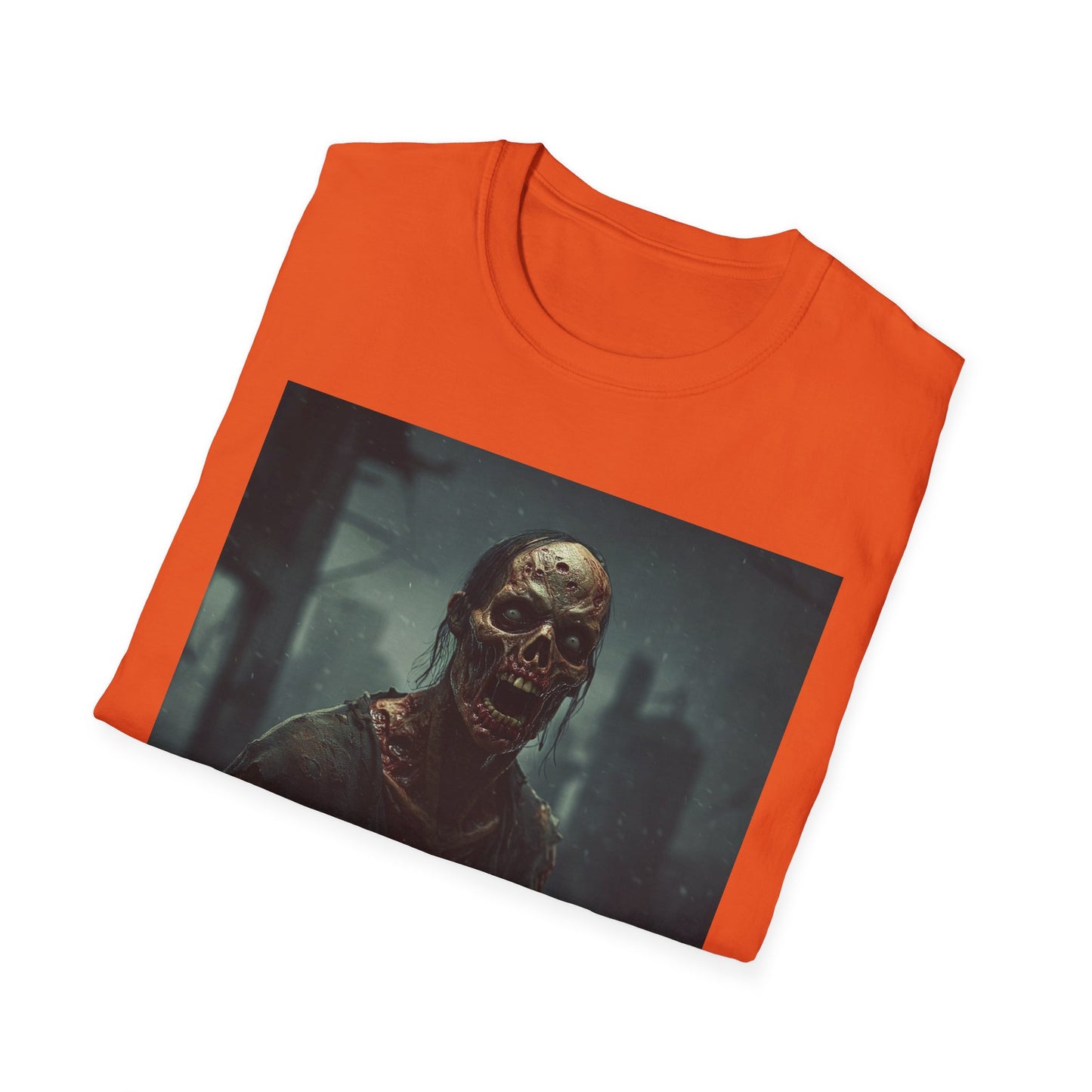 Zombie Apocalypse Apocalyptic Portrait Tee, bold, decaying zombie graphic