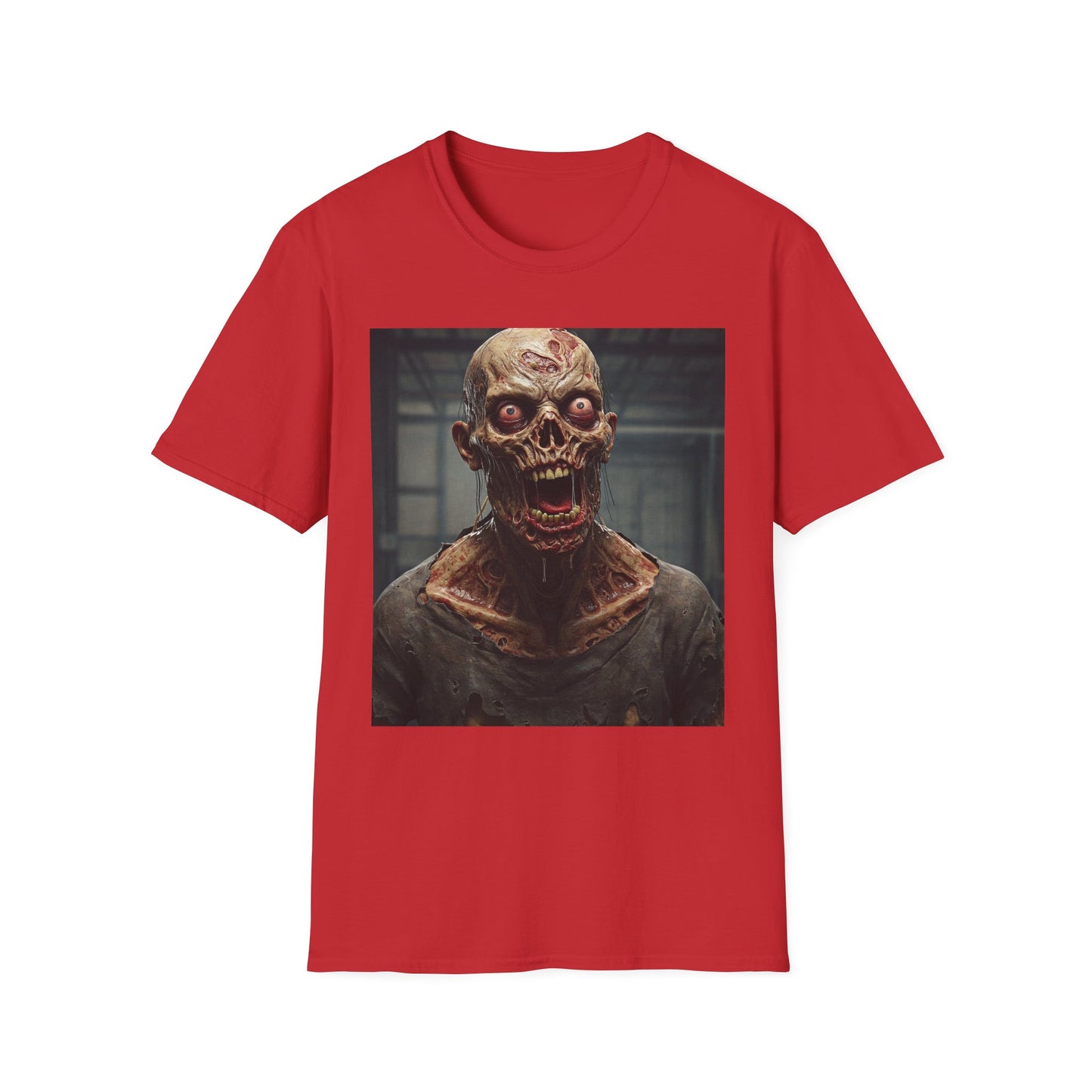 Apocalyptic Portrait Tee, bold, decaying zombie graphic