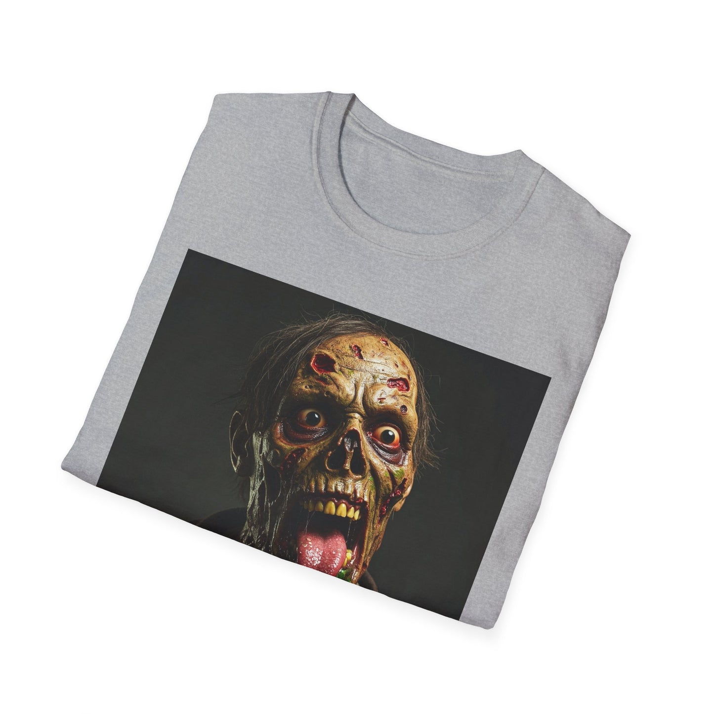 Apocalyptic Portrait Tee, bold, decaying zombie graphic