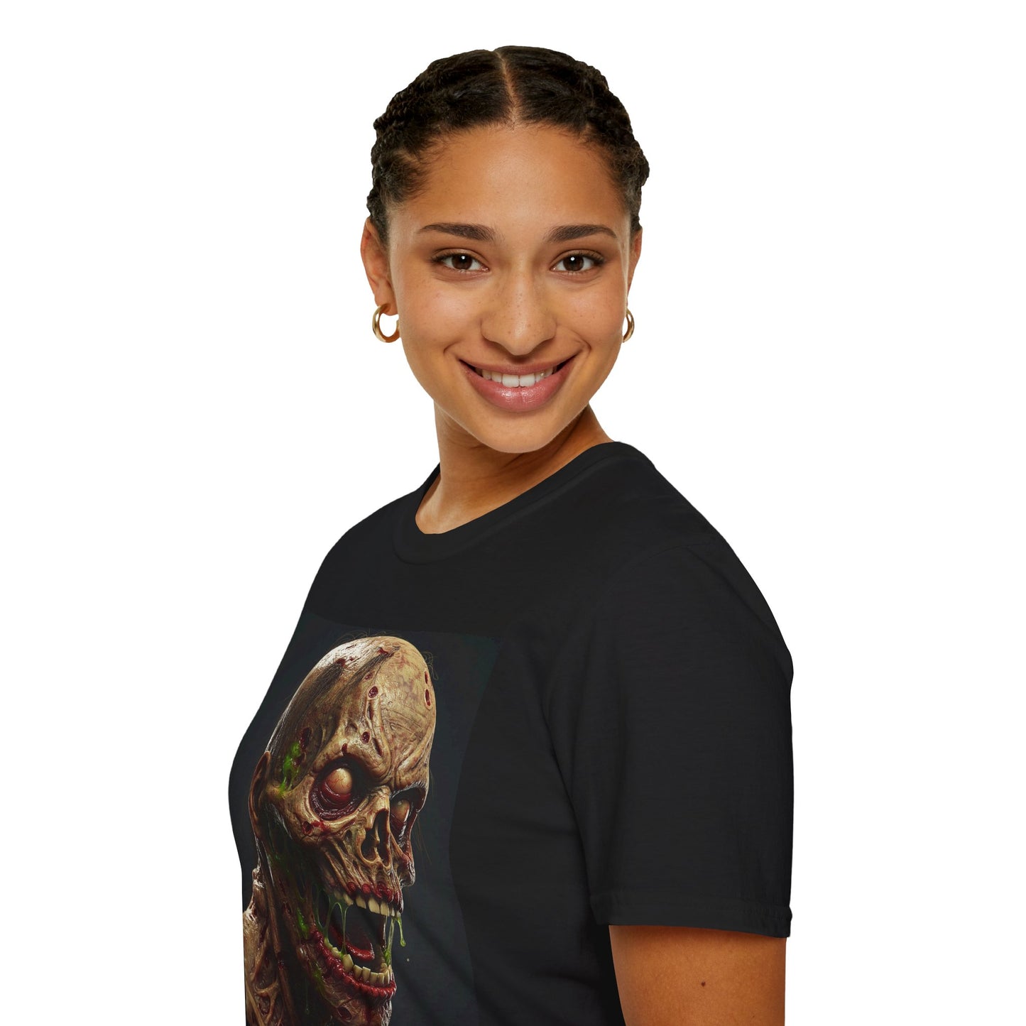 Creepy Skeleton Graphic T-Shirt - Unisex Softstyle Horror Tee