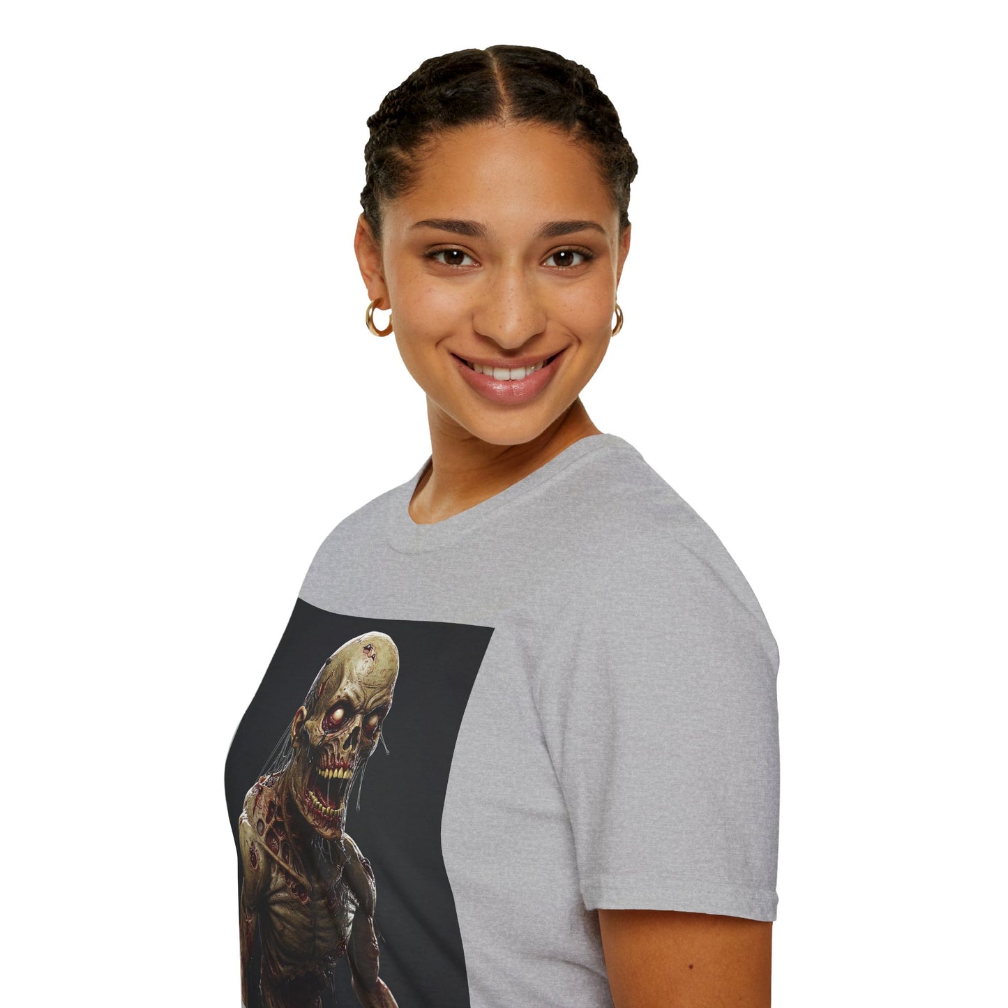 Spooky Skeleton Unisex Softstyle T-Shirt - Perfect for Halloween & Horror Fans