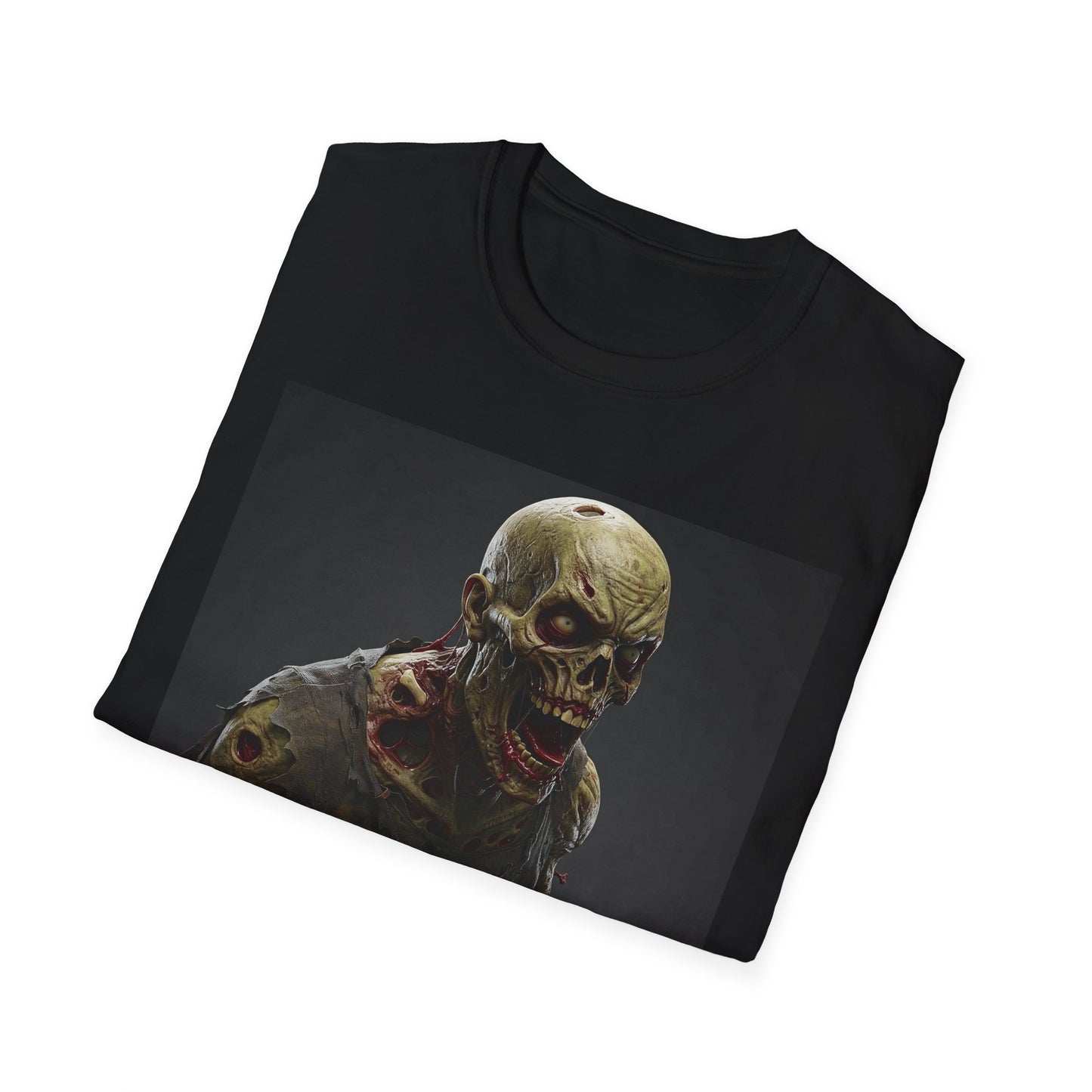 Zombie Graphic Unisex Softstyle T-Shirt - Perfect for Halloween and Horror Fans