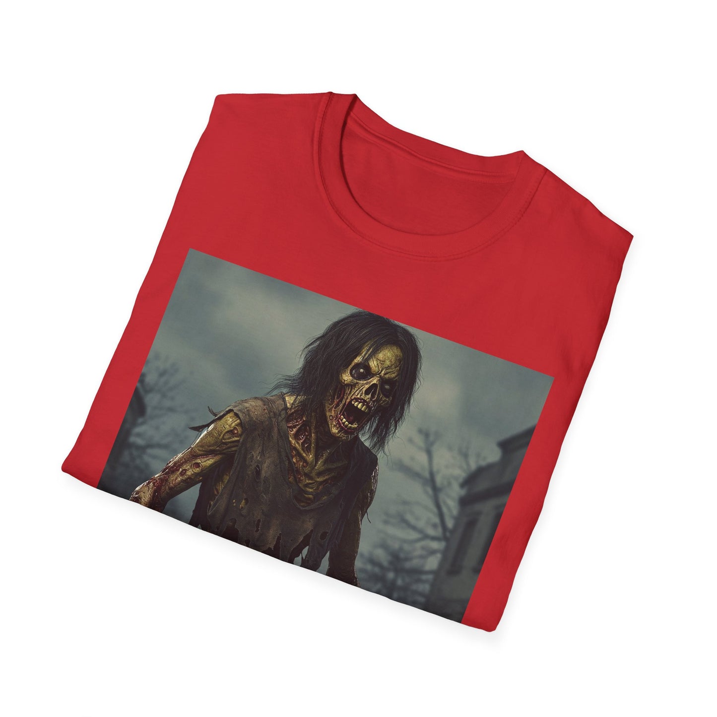 Apocalyptic Portrait Tee, bold, decaying zombie graphic