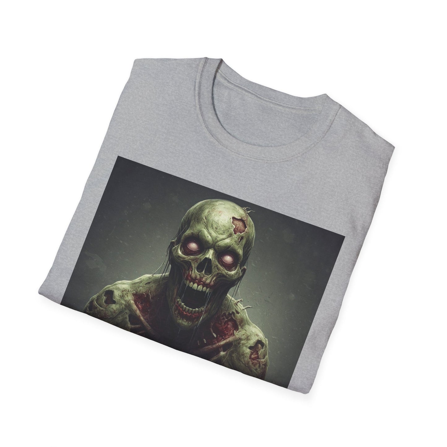 Apocalyptic Portrait Tee, bold, decaying zombie graphic