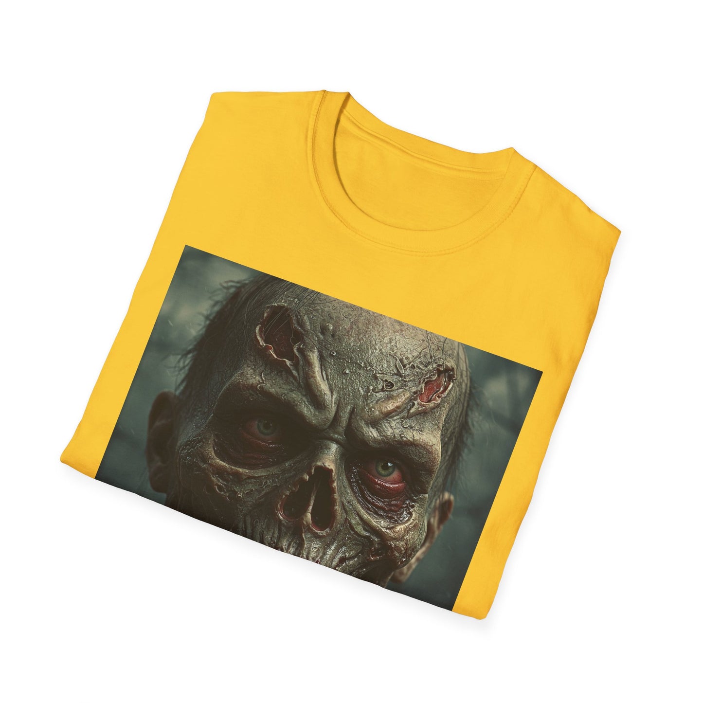 Apocalyptic Portrait Tee, bold, decaying zombie graphic