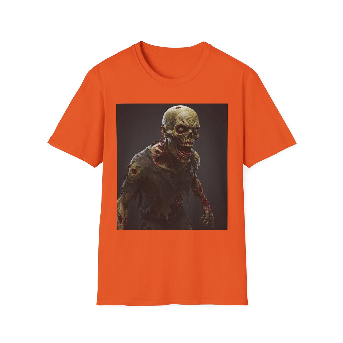 Zombie Graphic Unisex Softstyle T-Shirt - Perfect for Halloween and Horror Fans