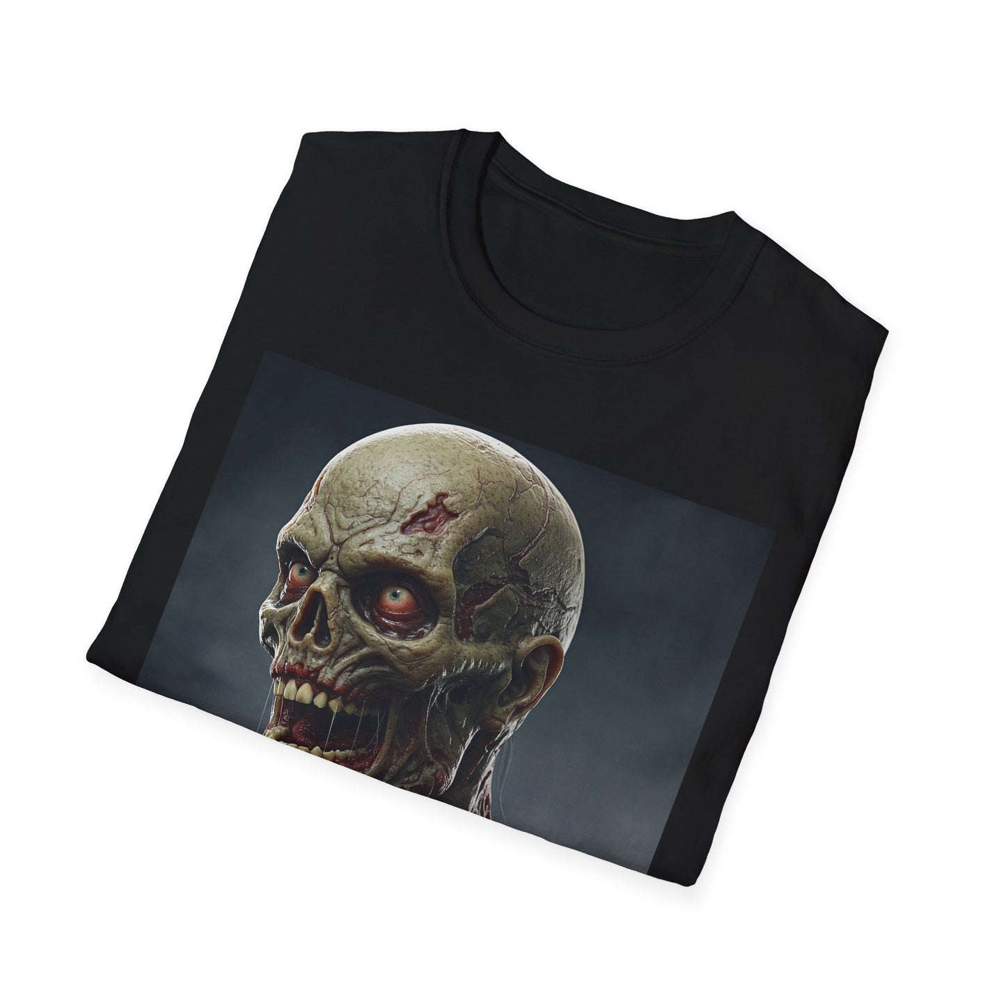 Apocalyptic Portrait Tee, bold, decaying zombie graphic