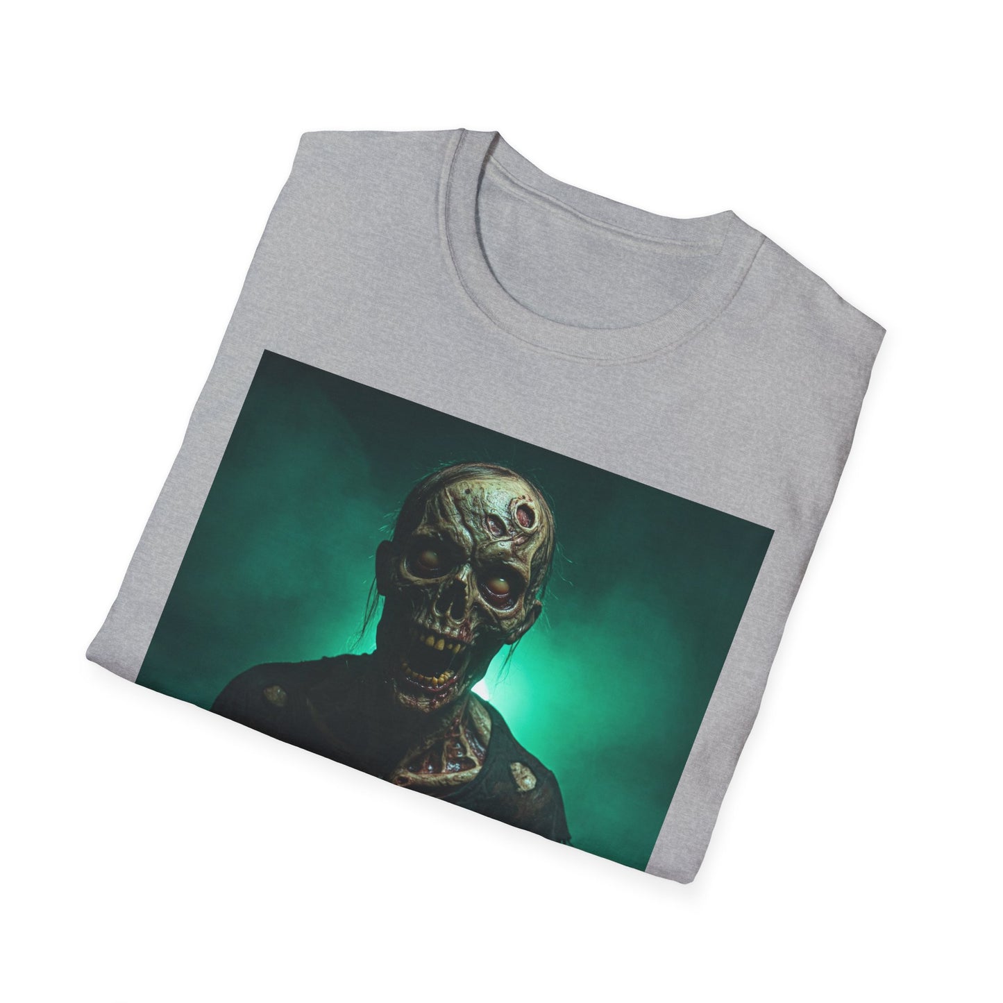 Apocalyptic Portrait Tee, bold, decaying zombie graphic