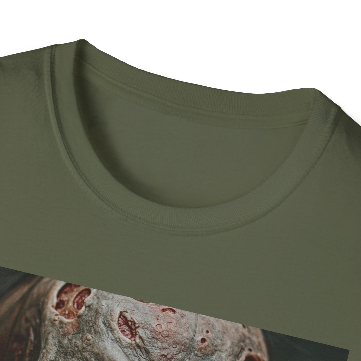 Apocalyptic Portrait Tee, bold, decaying zombie graphic