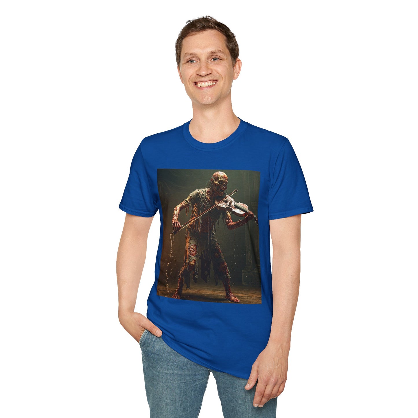 Creepy Creature Violinist Unisex T-Shirt - Spooky Halloween Tee