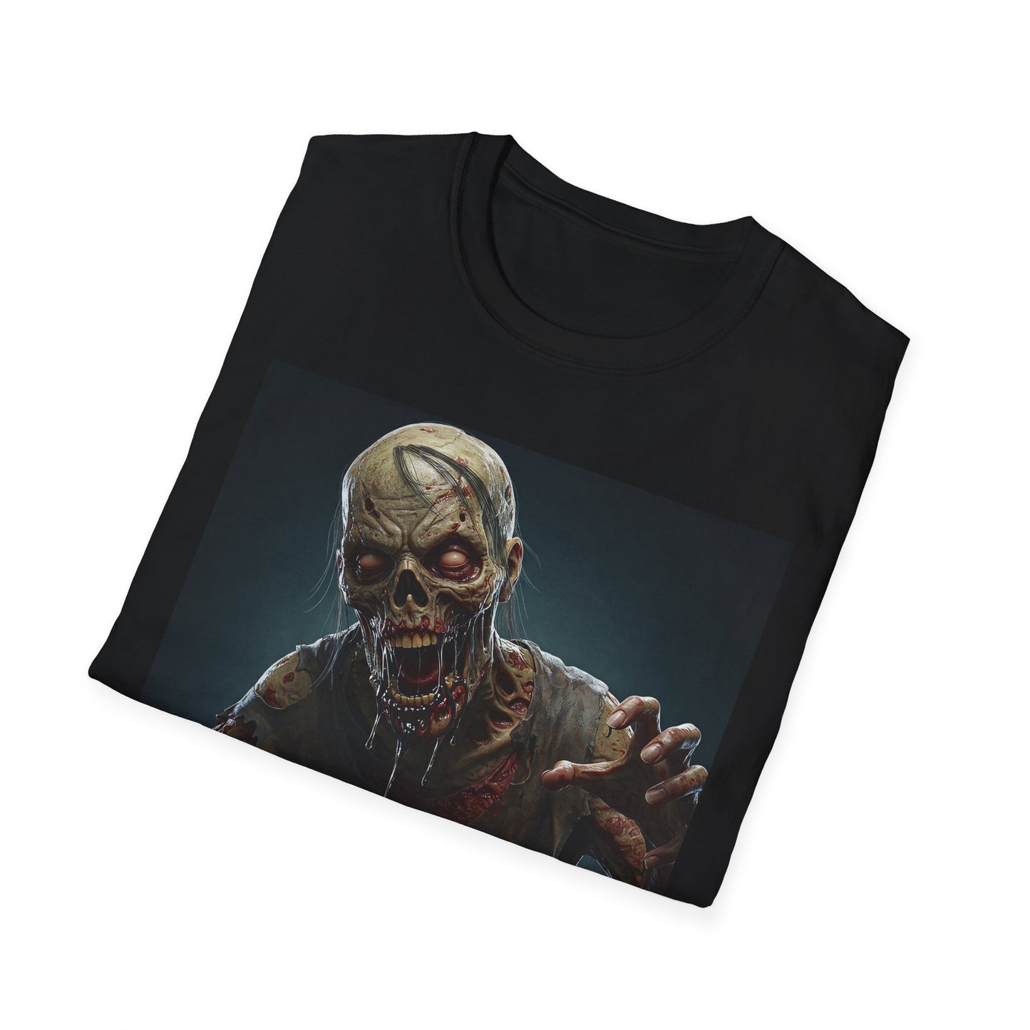 Apocalyptic Portrait Tee, bold, decaying zombie graphic