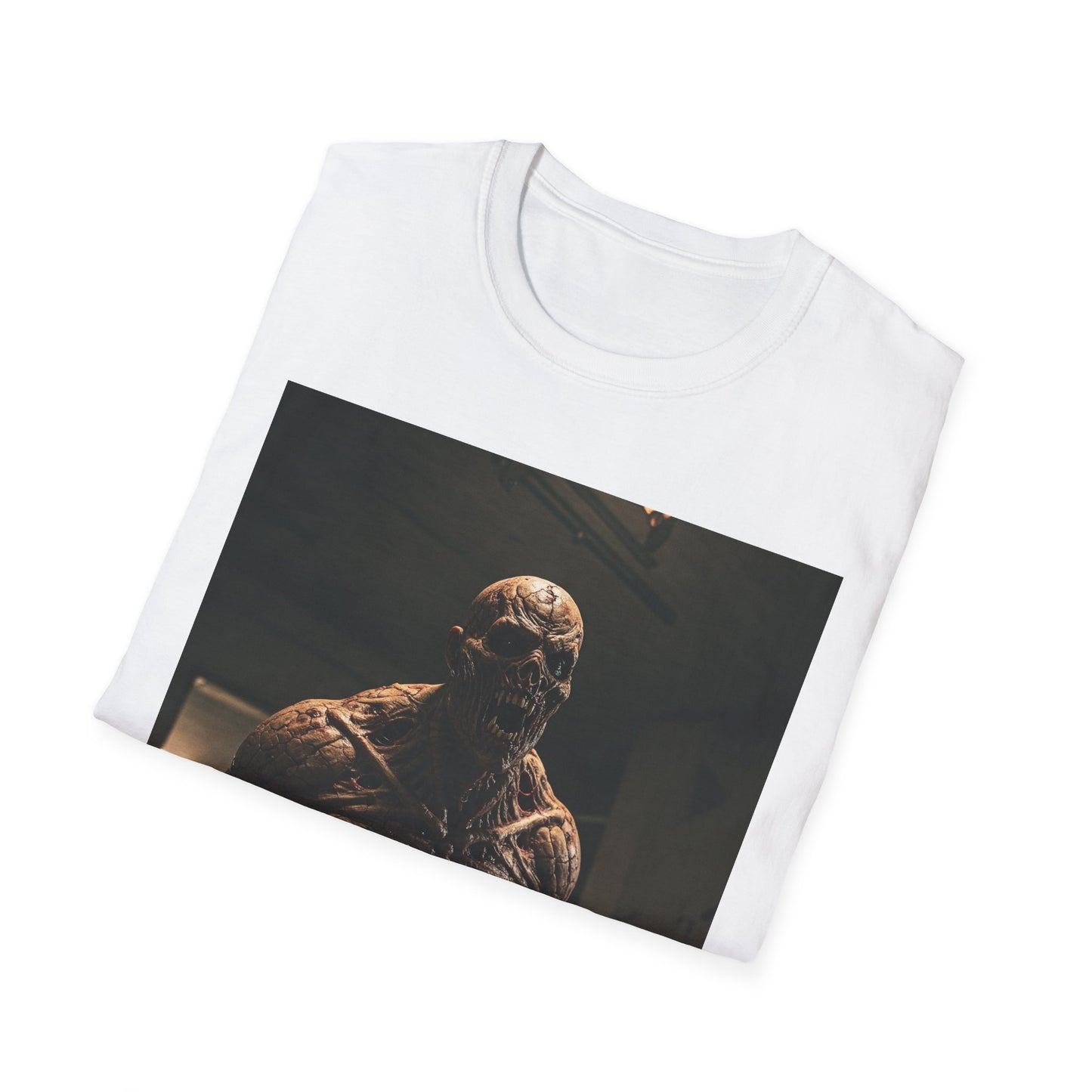 Apocalyptic Portrait Tee, bold, decaying zombie graphic