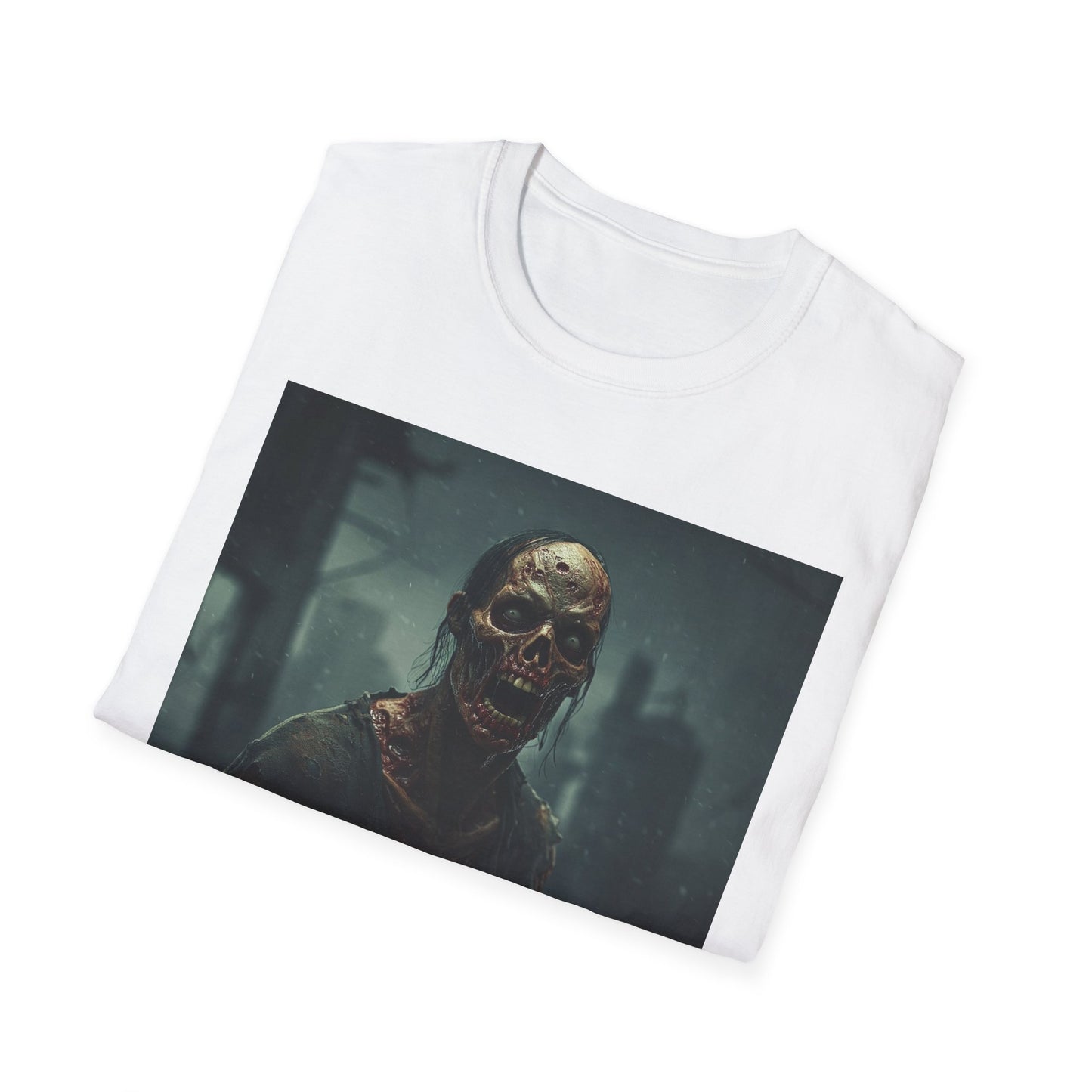 Zombie Apocalypse Apocalyptic Portrait Tee, bold, decaying zombie graphic