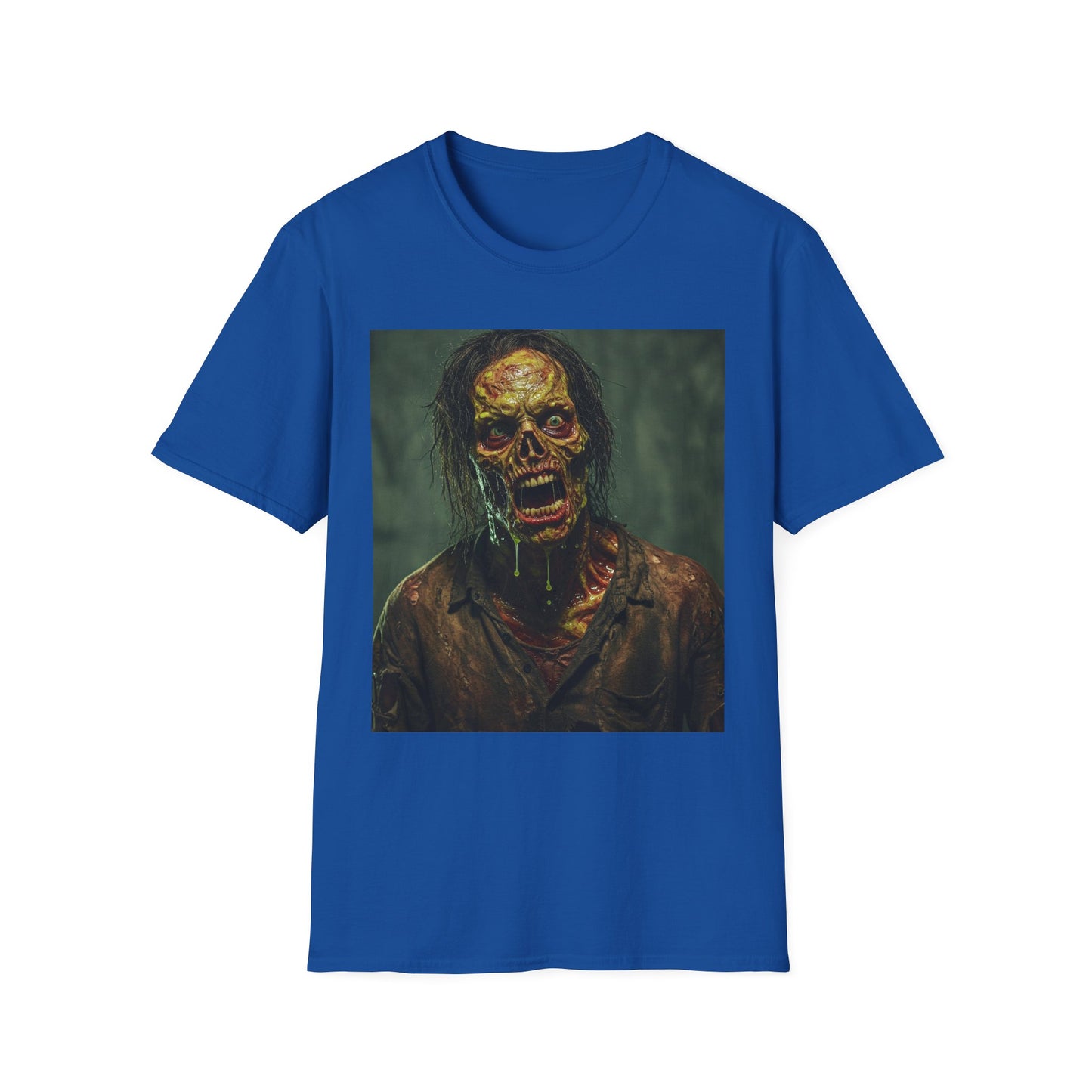 Apocalyptic Portrait Tee, bold, decaying zombie graphic