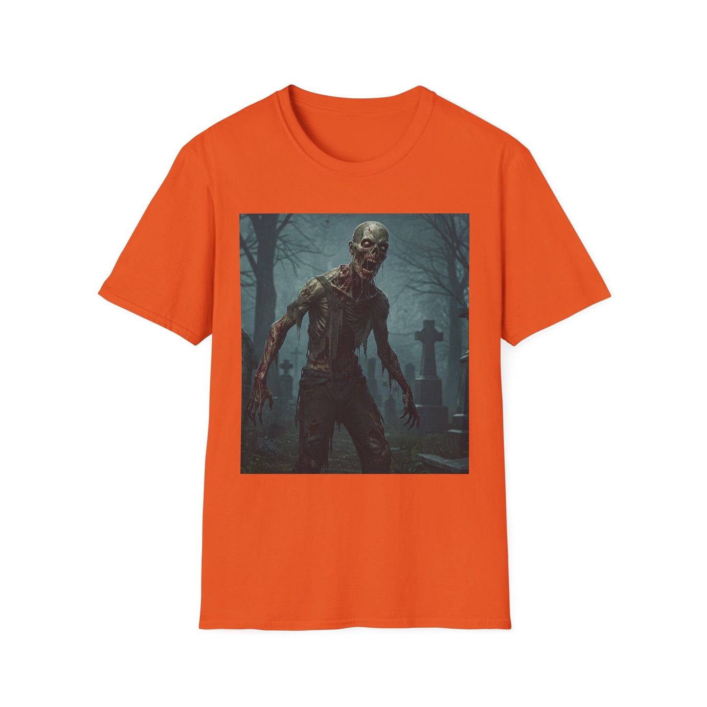 Apocalyptic Portrait Tee, bold, decaying zombie graphic