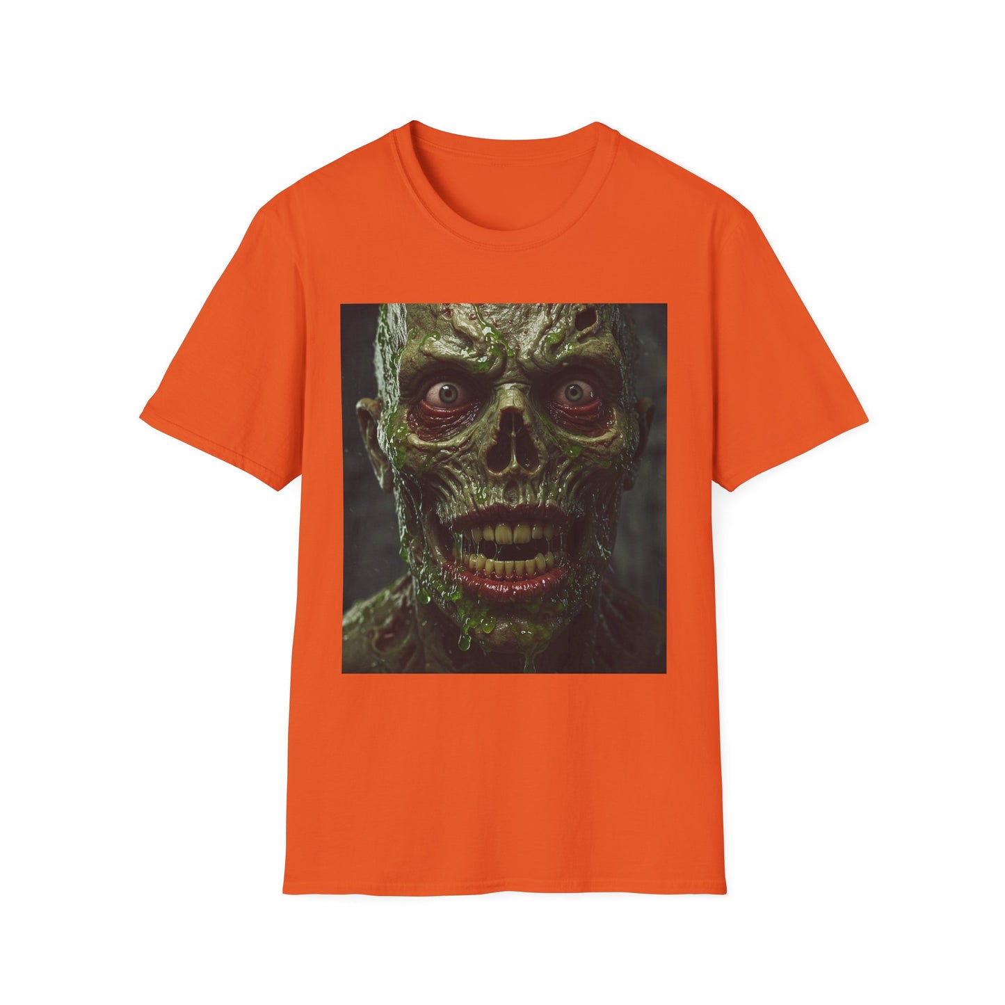 Apocalyptic Portrait Tee, bold, decaying zombie graphic