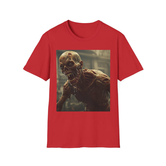 Unisex Softstyle Zombie Graphic T-Shirt - Spooky Halloween Tee