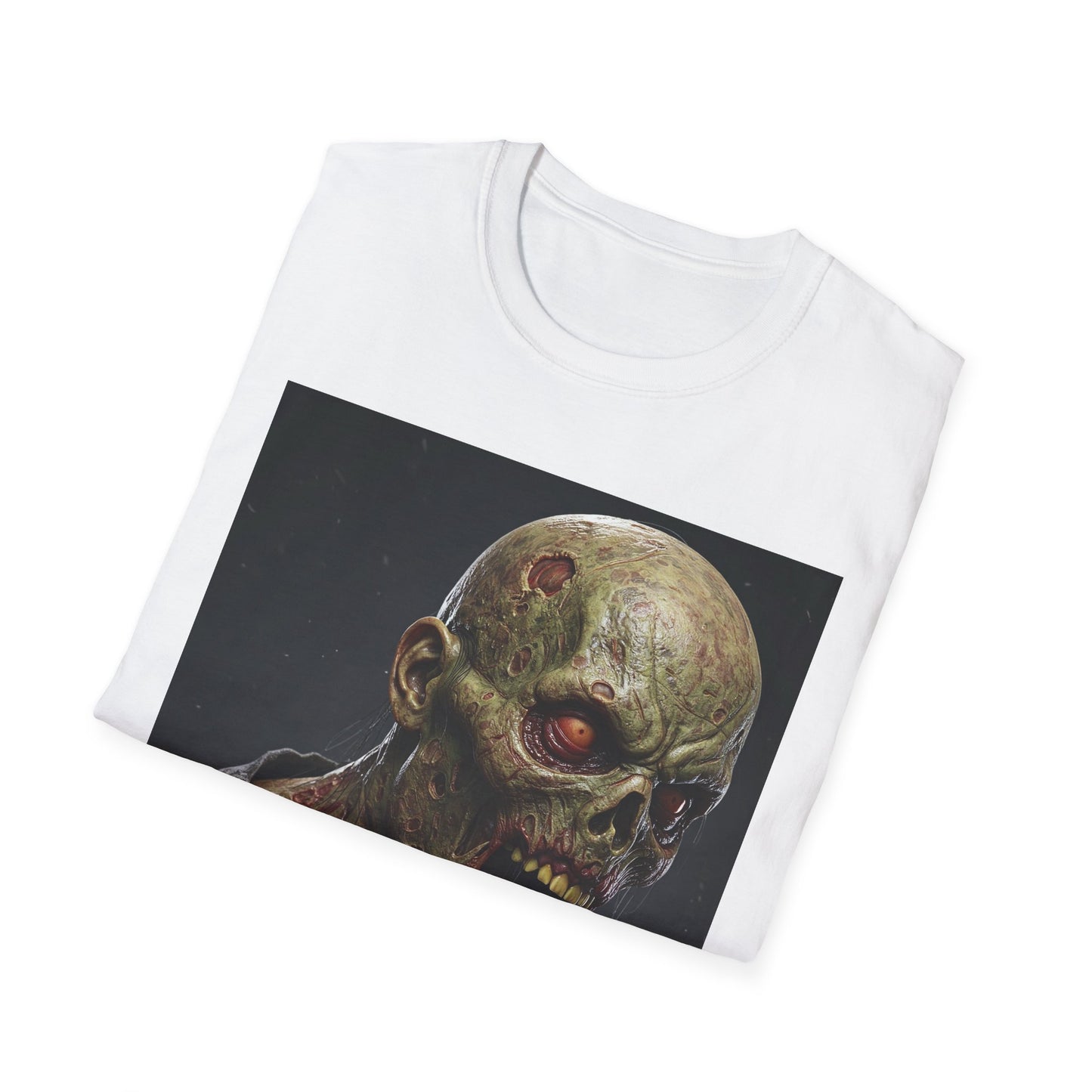 Apocalyptic Portrait Tee, bold, decaying zombie graphic