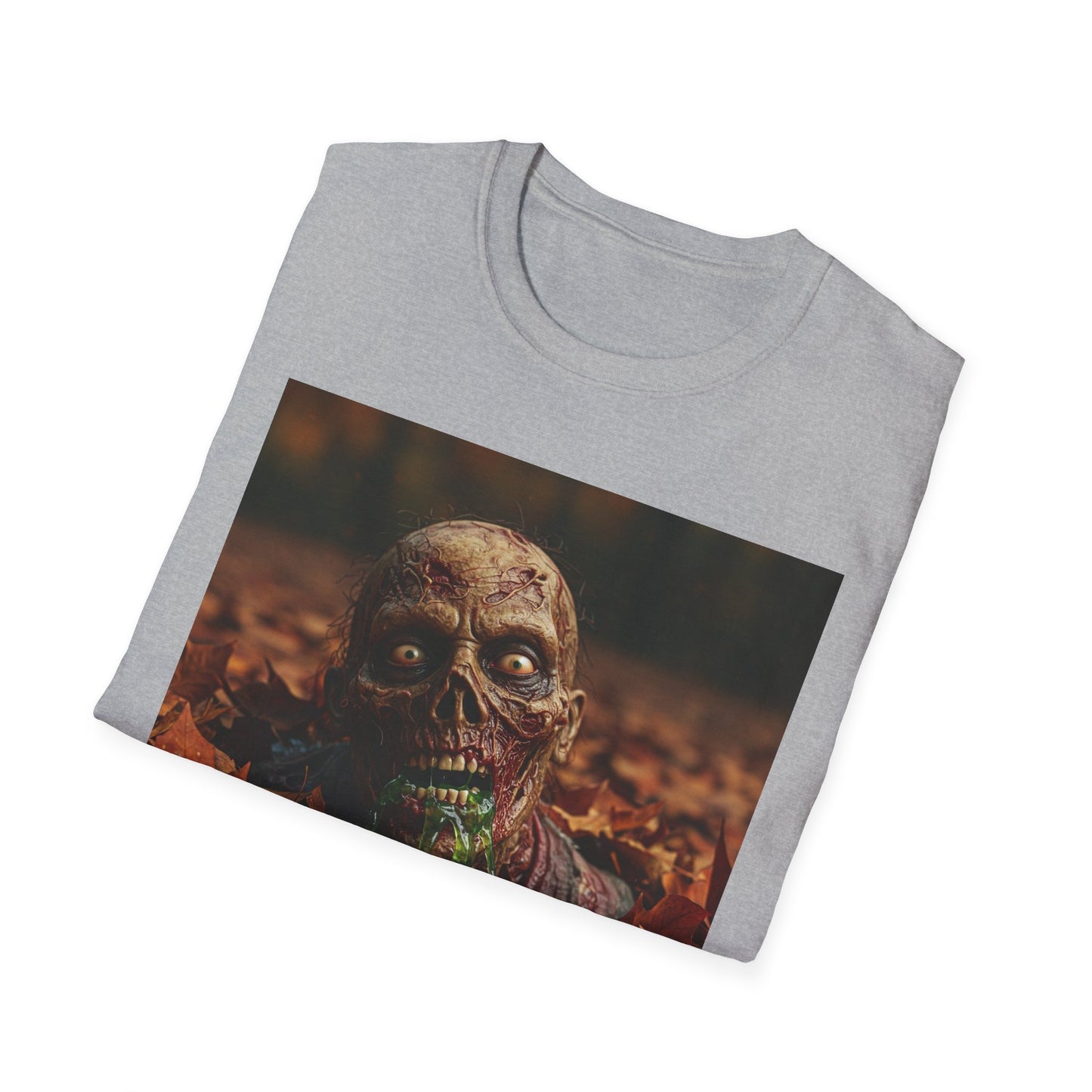 Apocalyptic Portrait Tee, bold, decaying zombie graphic