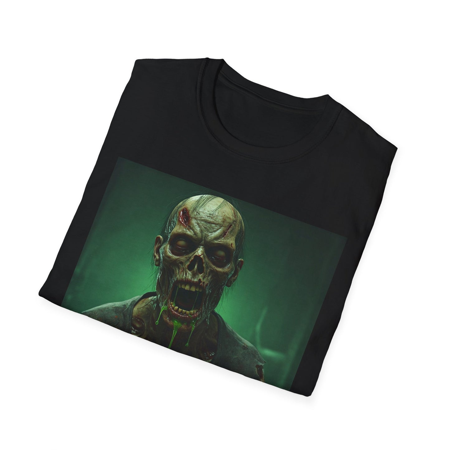 Apocalyptic Portrait Tee, bold, decaying zombie graphic