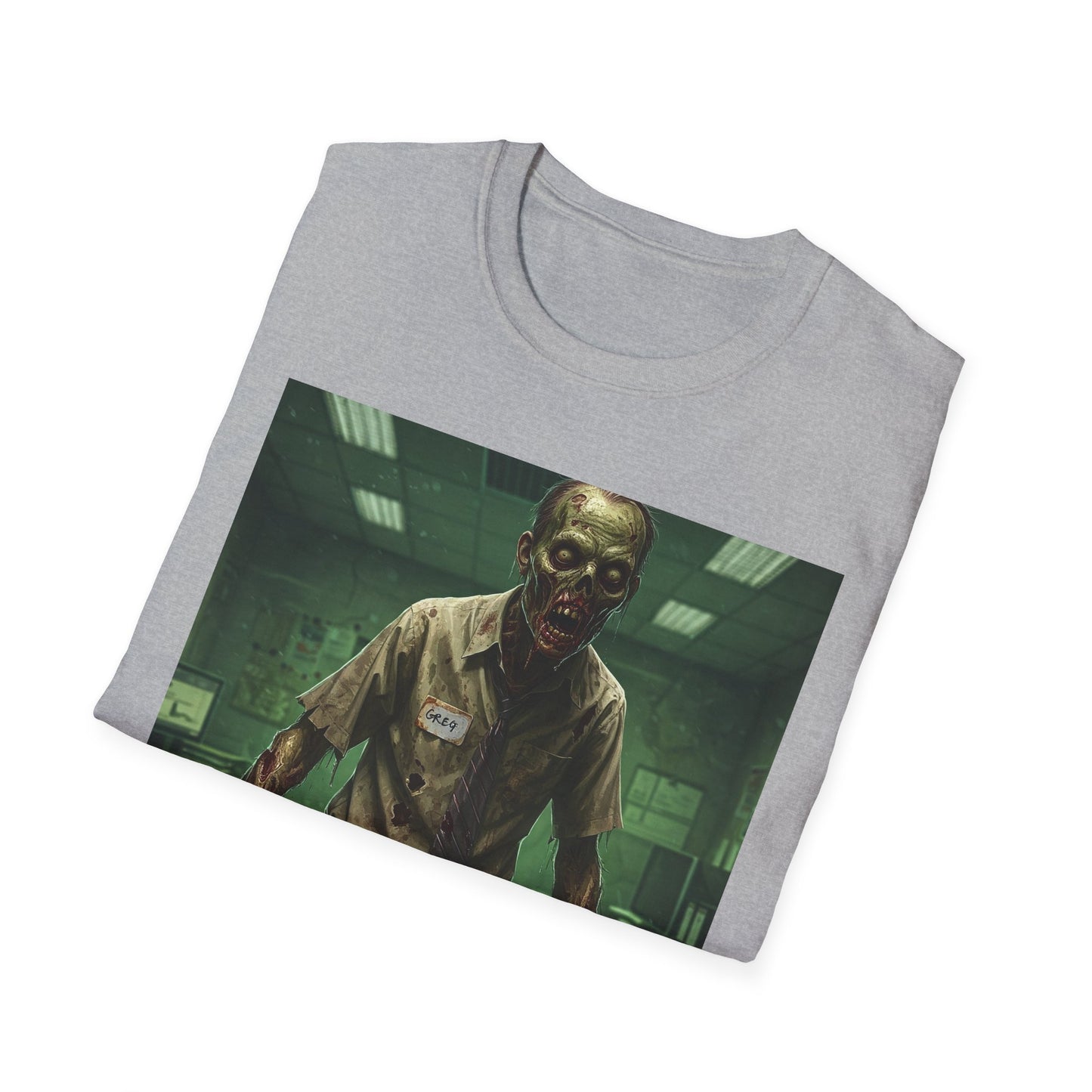 Zombie Office Horror Unisex Softstyle T-Shirt