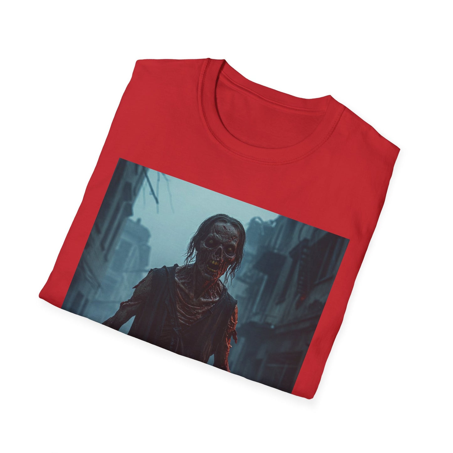 Apocalyptic Portrait Tee, bold, decaying zombie graphic