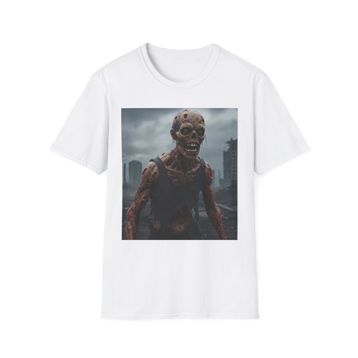 Zombie Apocalypse Apocalyptic Portrait Tee: A Vision of Decay