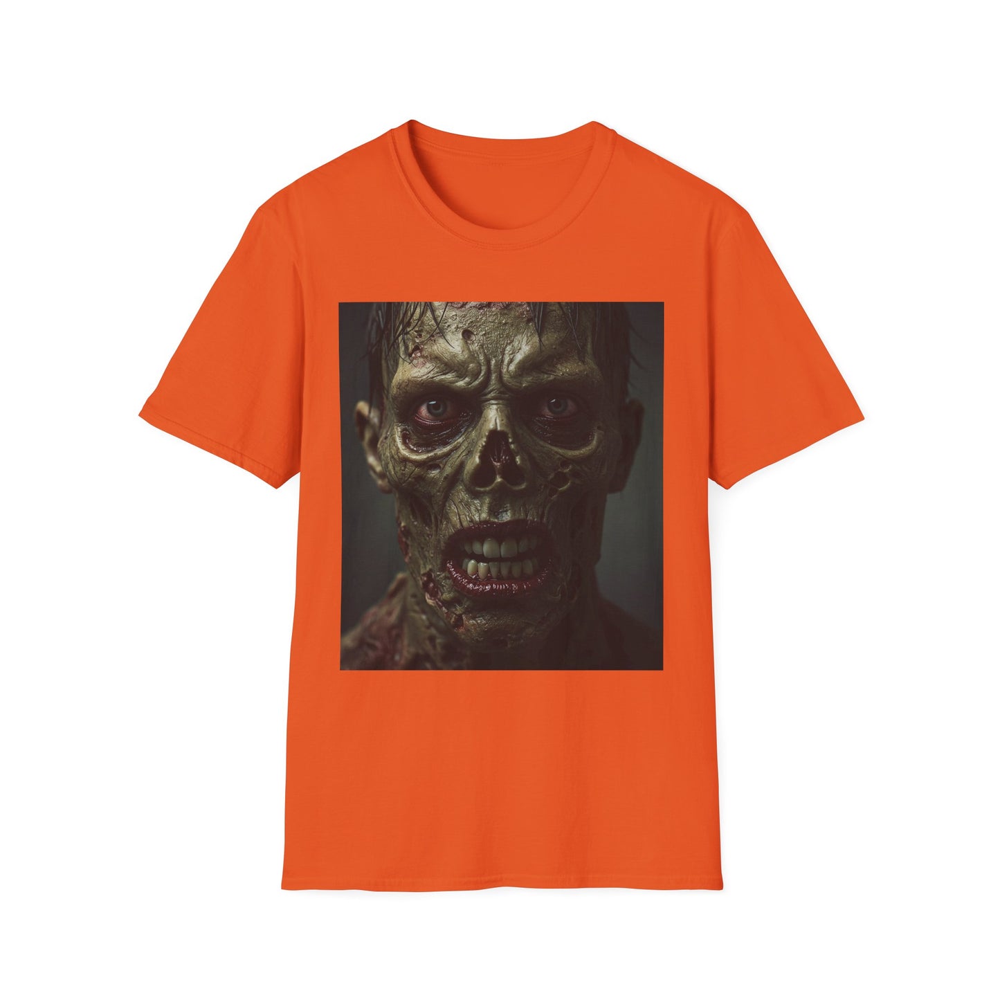 Apocalyptic Portrait Tee, bold, decaying zombie graphic