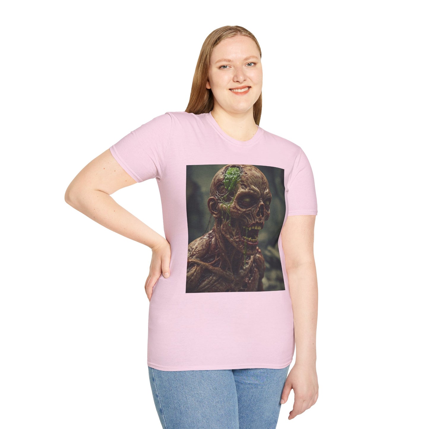 Unisex Softstyle T-Shirt - Skeletal Creepy Art Design