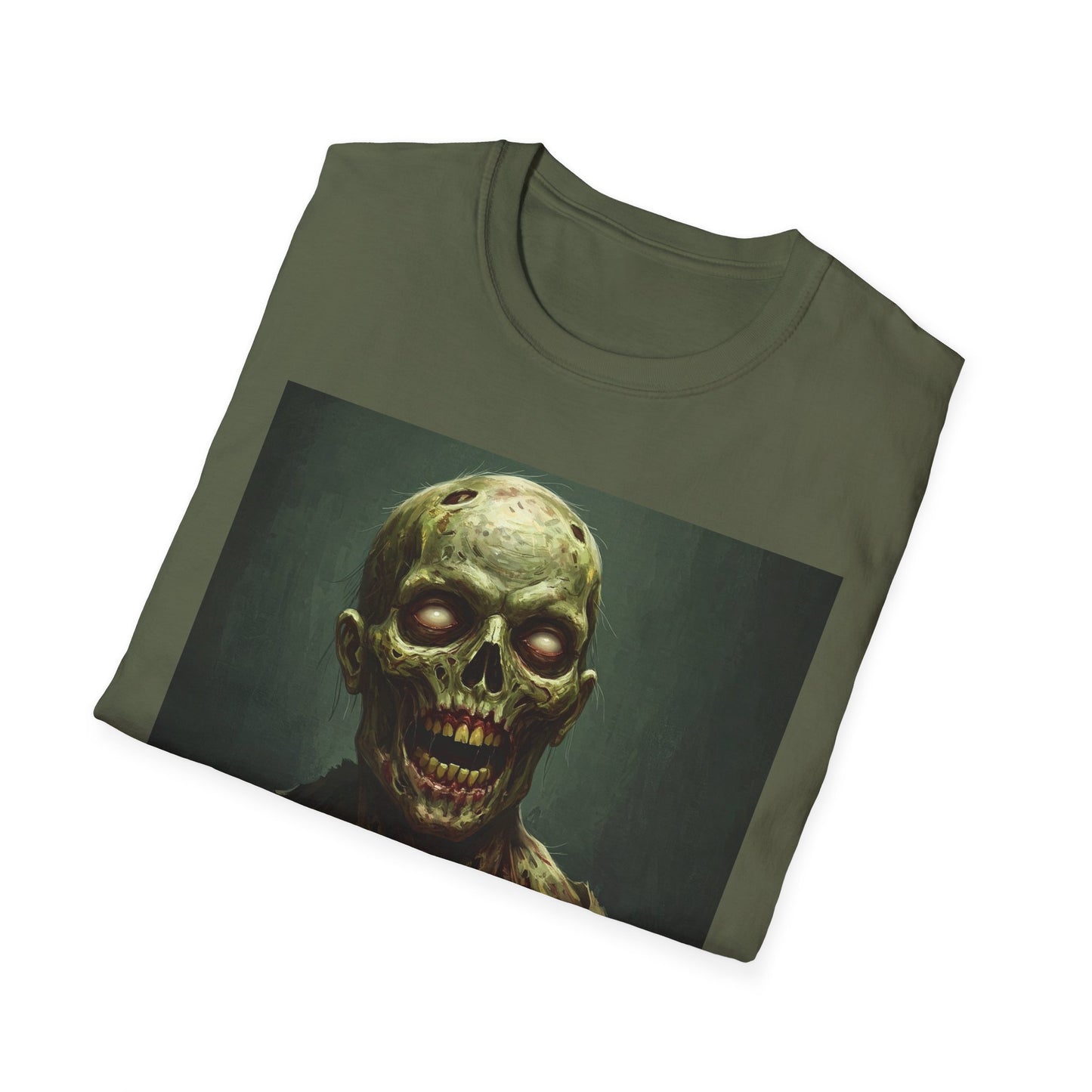 Apocalyptic Portrait Tee, bold, decaying zombie graphic