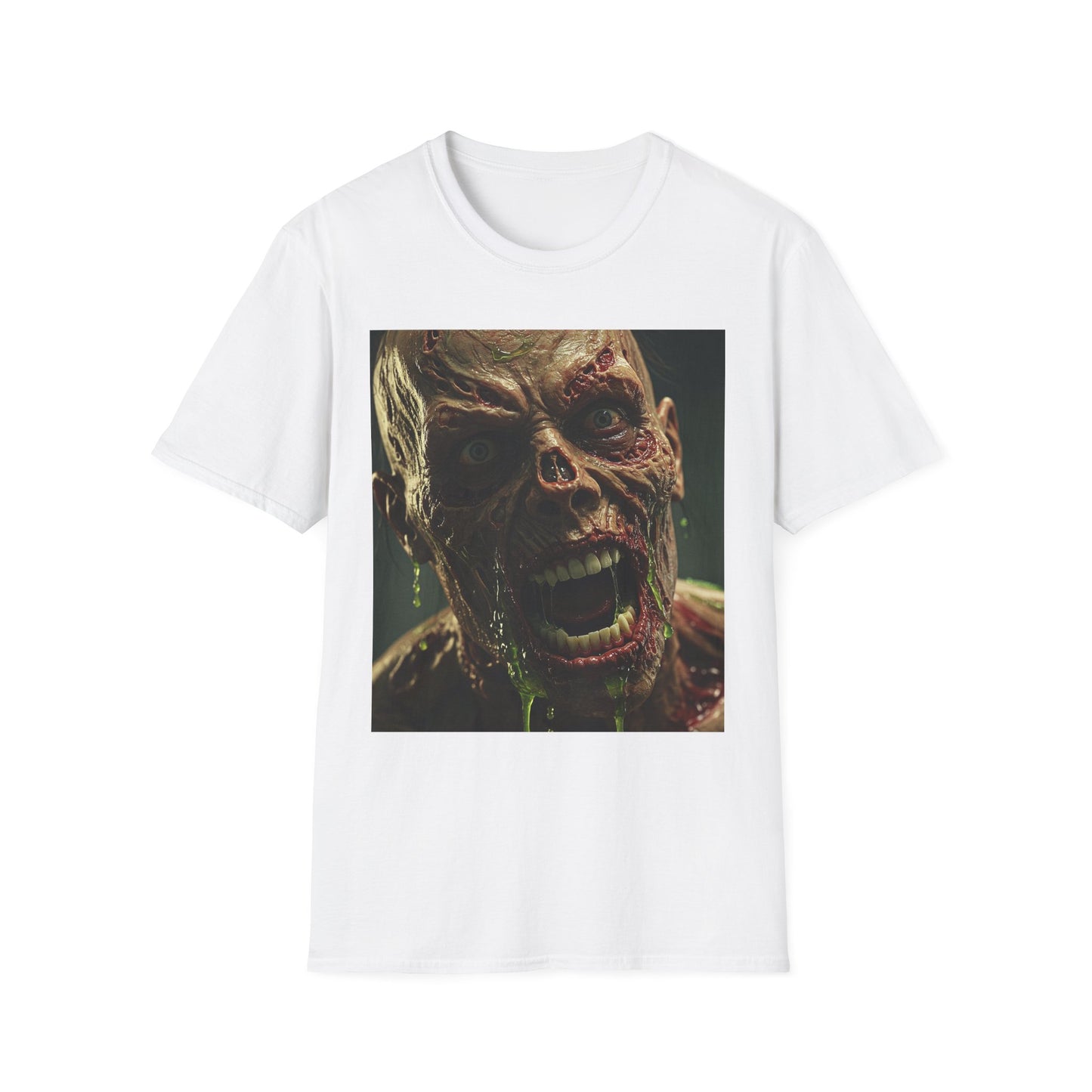 Apocalyptic Portrait Tee, bold, decaying zombie graphic