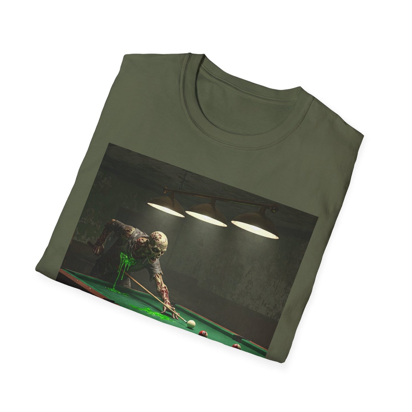 Vintage Billiards Unisex Softstyle T-Shirt - Pool Table Design