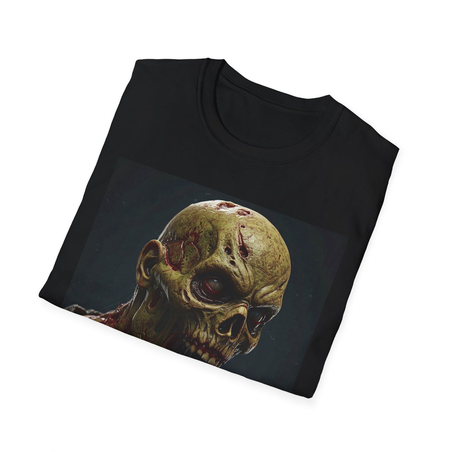 Apocalyptic Portrait Tee, bold, decaying zombie graphic