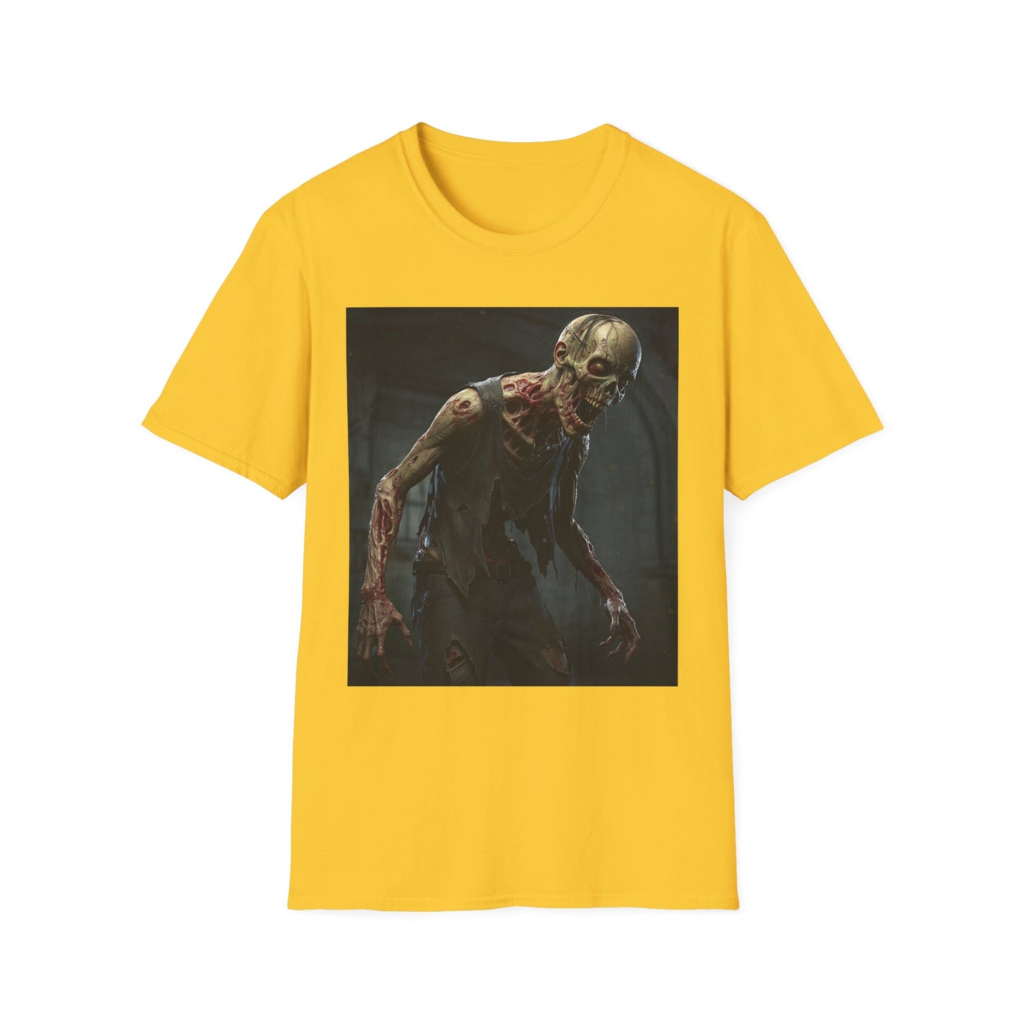 Apocalyptic Portrait Tee, bold, decaying zombie graphic