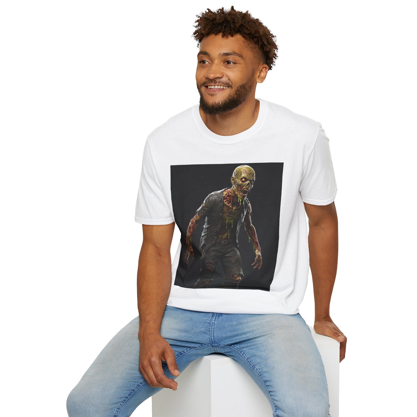 Zombie Graphic Unisex Softstyle T-Shirt | Perfect for Halloween and Horror Fans