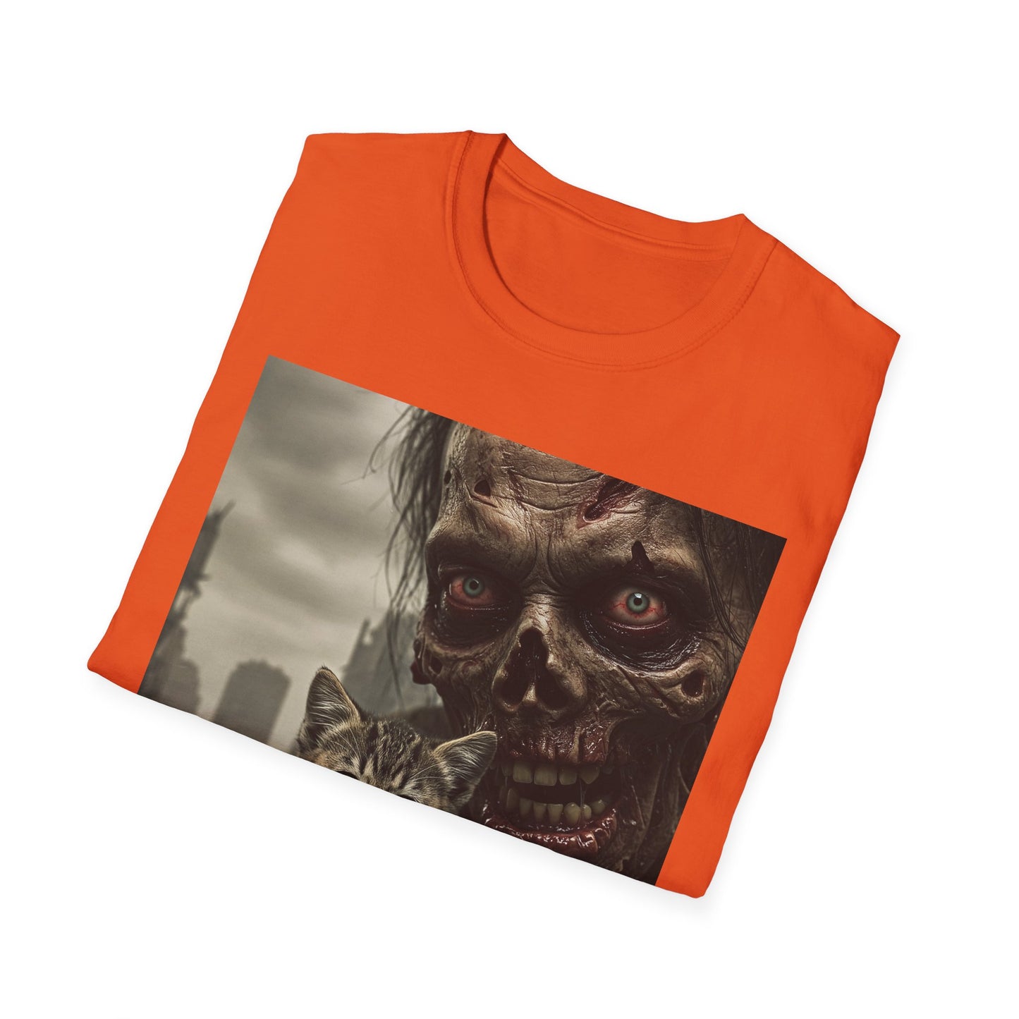 Apocalyptic Portrait Tee, bold, decaying zombie graphic