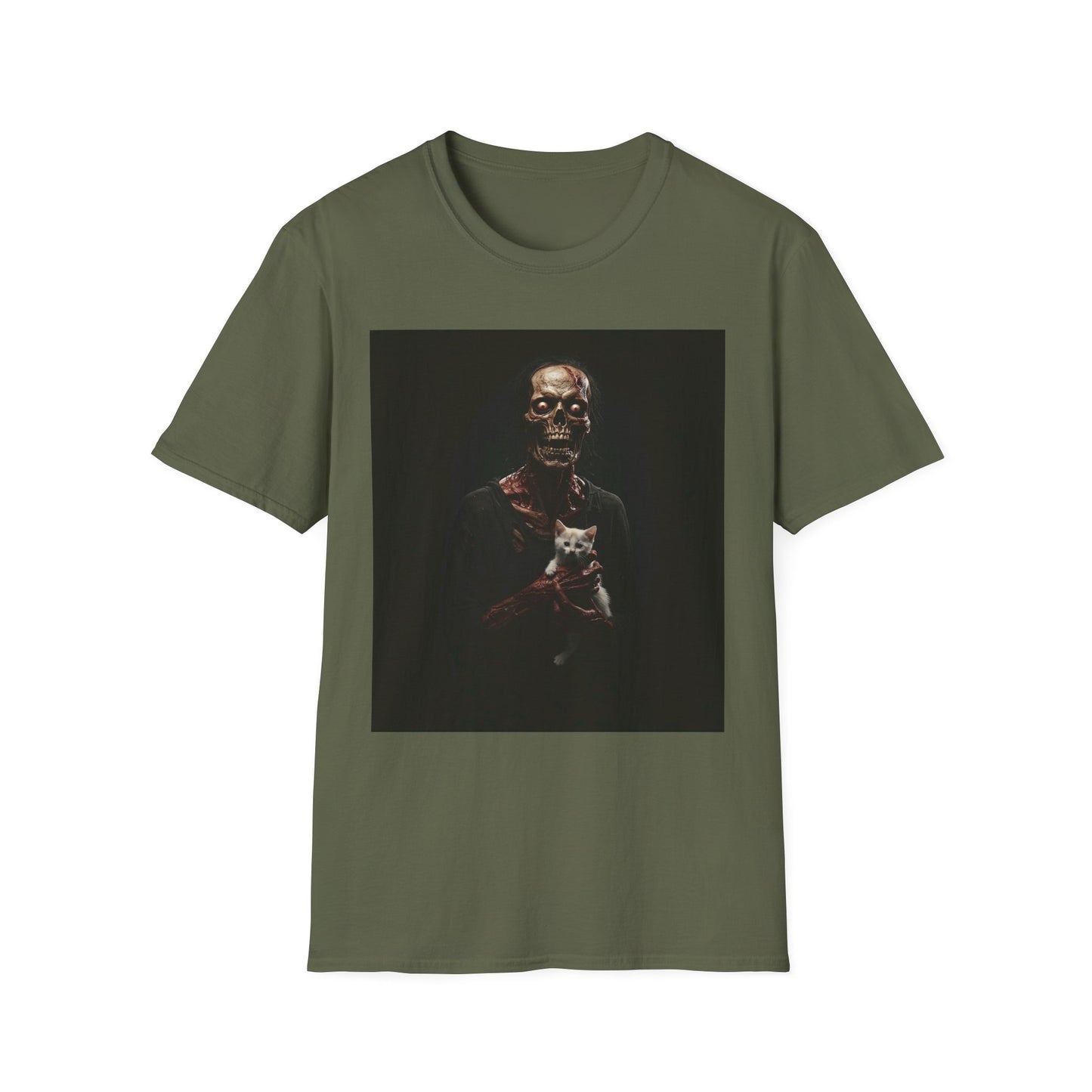 Apocalyptic Portrait Tee, bold, decaying zombie graphic