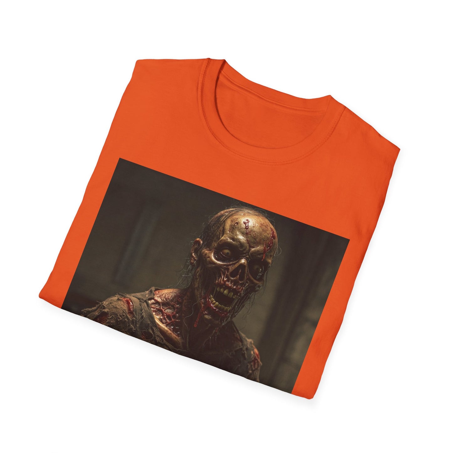 Apocalyptic Portrait Tee, bold, decaying zombie graphic