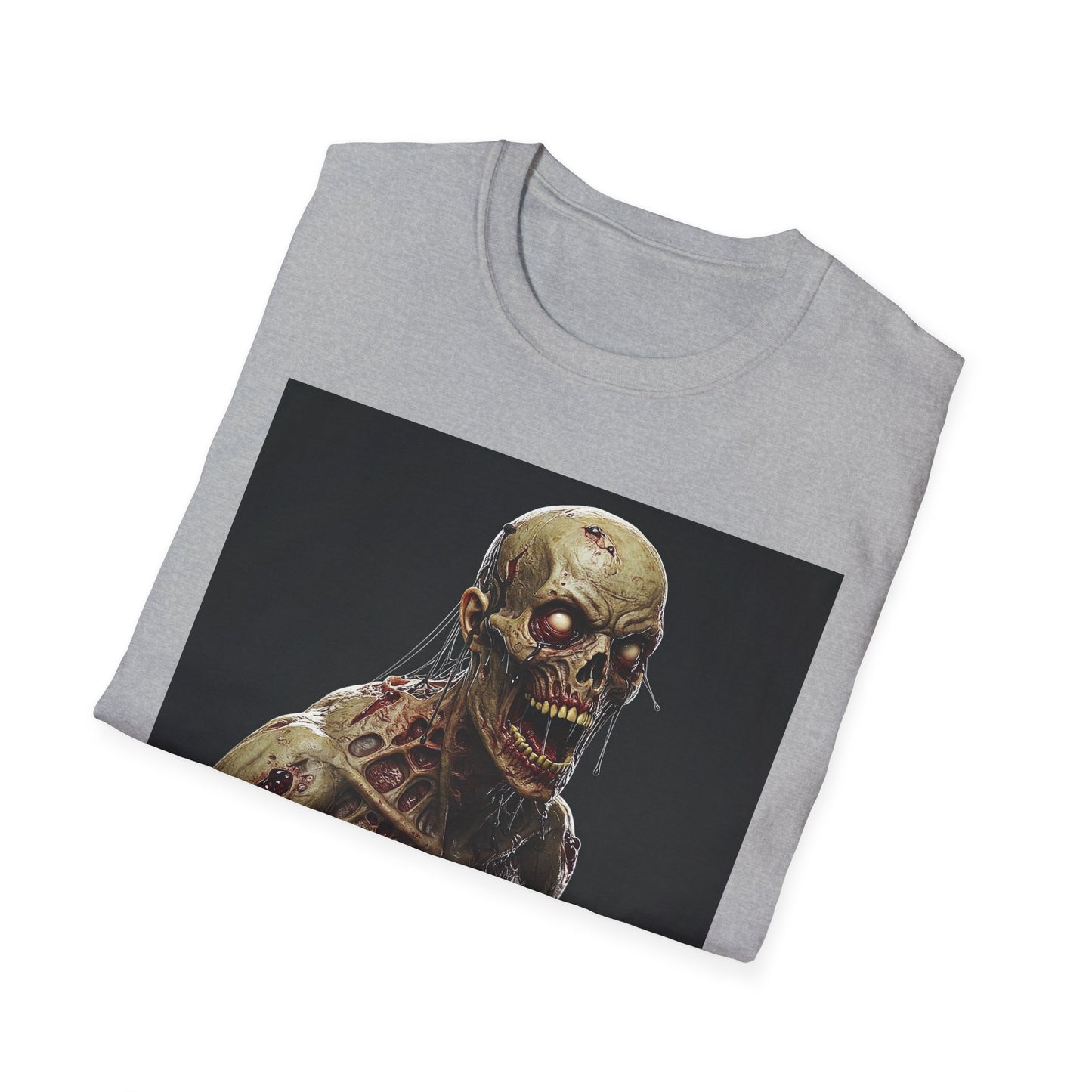 Spooky Skeleton Unisex Softstyle T-Shirt - Perfect for Halloween & Horror Fans