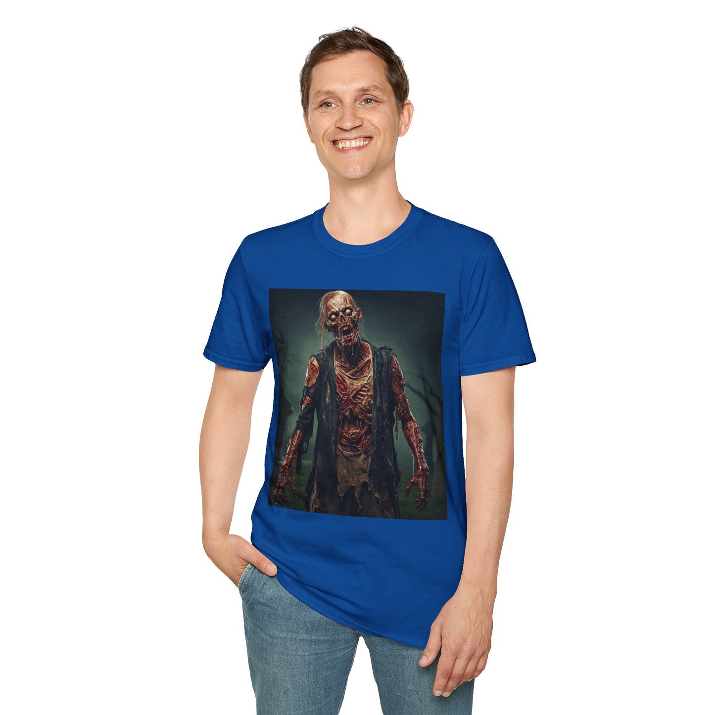 Apocalyptic Portrait Tee, bold, decaying zombie graphic