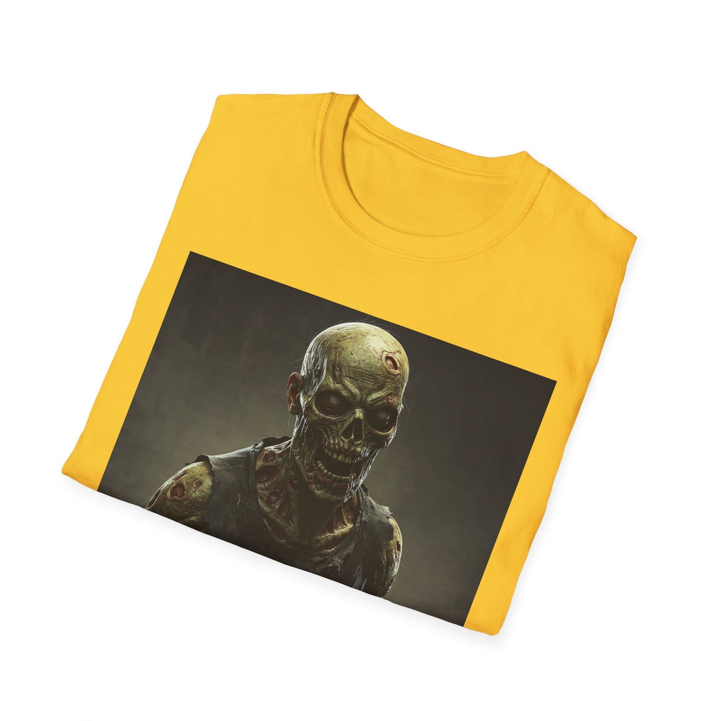 Apocalyptic Portrait Tee, bold, decaying zombie graphic