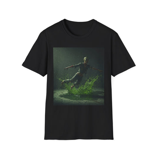 Apocalyptic Portrait Tee, bold, decaying zombie graphic