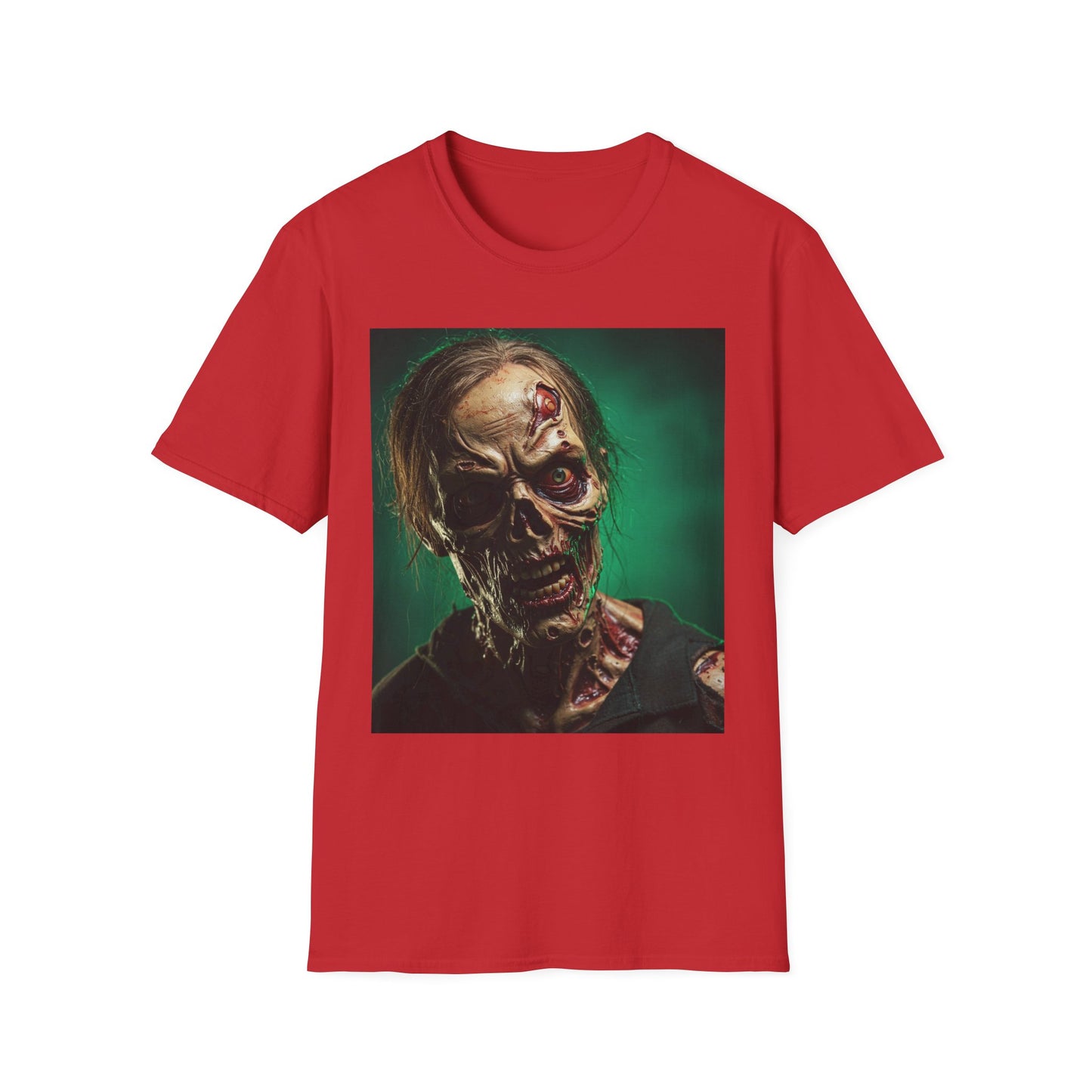 Apocalyptic Portrait Tee, bold, decaying zombie graphic