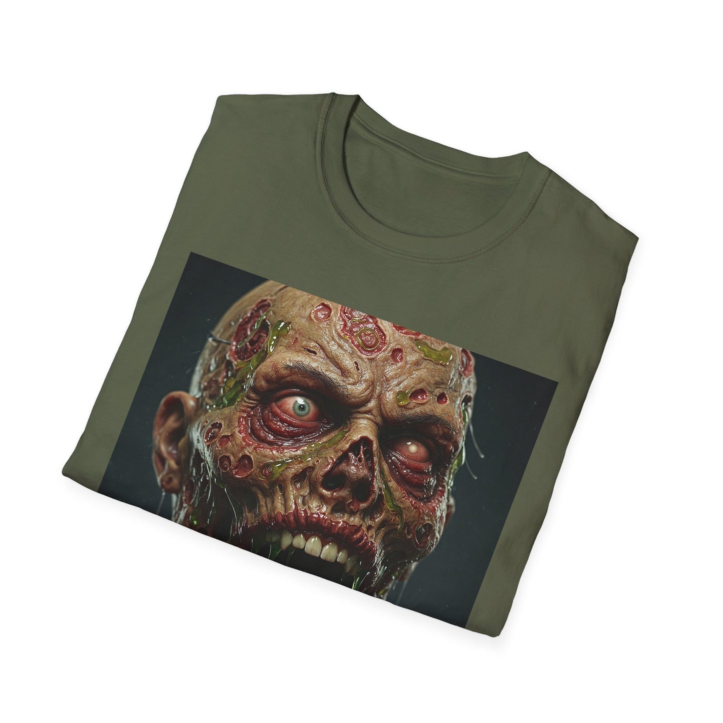 Apocalyptic Portrait Tee, bold, decaying zombie graphic