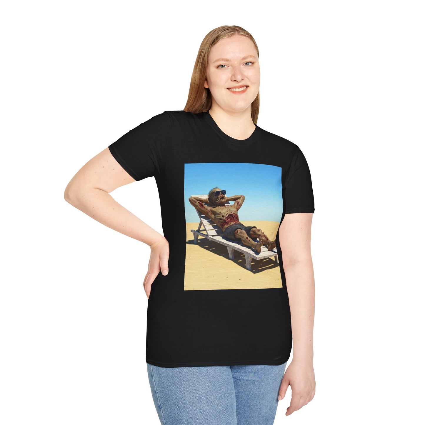 Relaxed Vibes Unisex Softstyle T-Shirt - Beach Chill Design