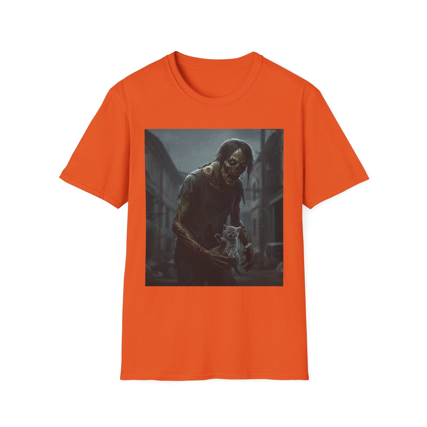 Apocalyptic Portrait Tee, bold, decaying zombie graphic