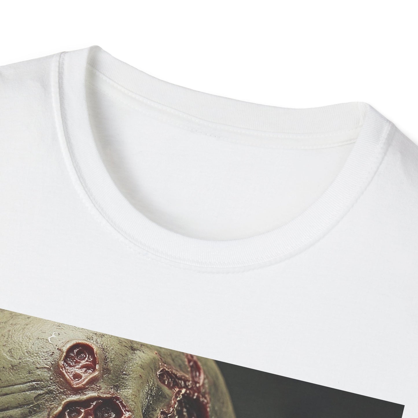 Apocalyptic Portrait Tee, bold, decaying zombie graphic