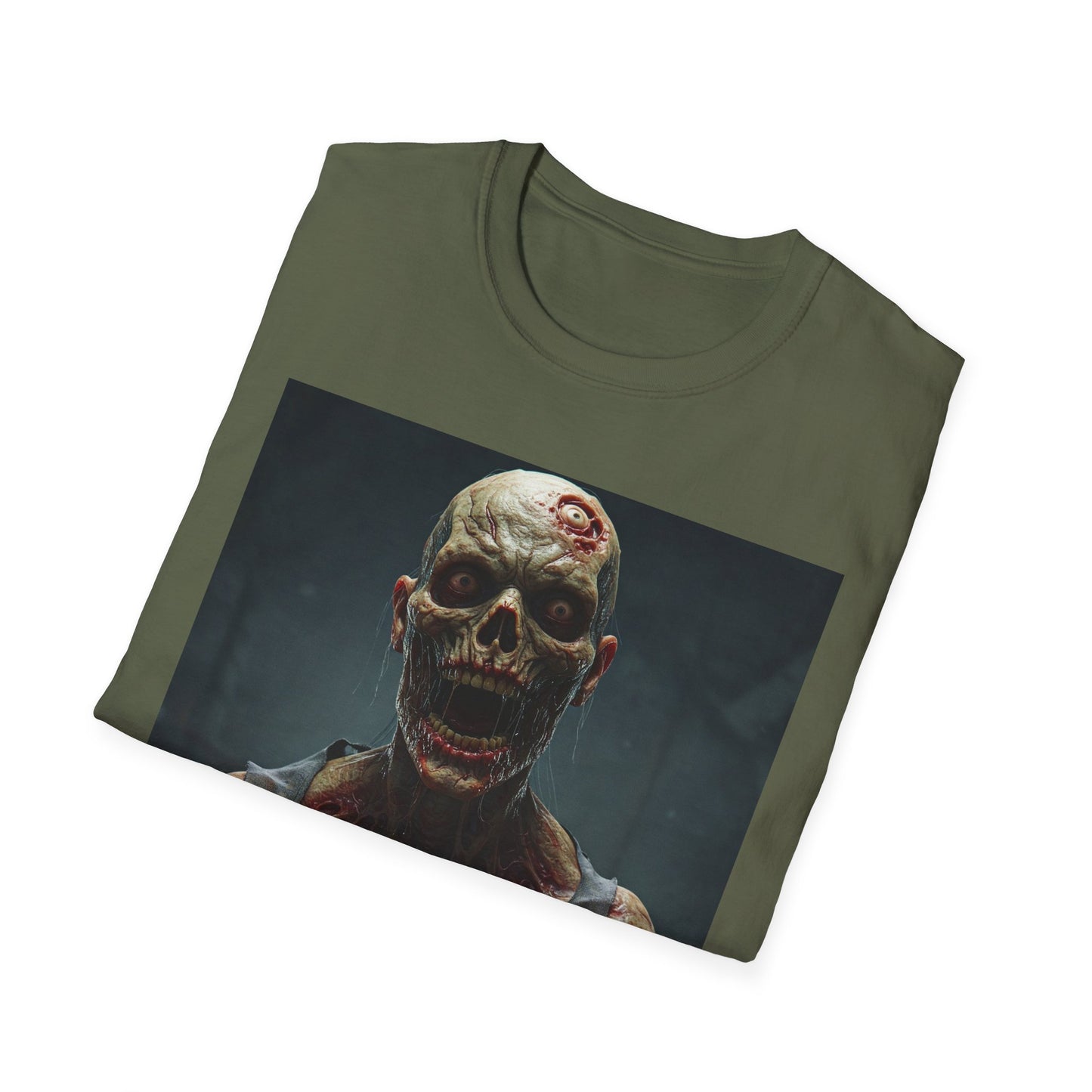 Apocalyptic Portrait Tee, bold, decaying zombie graphic